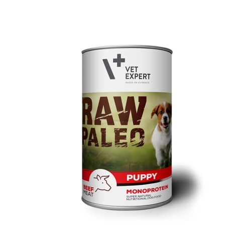 RAW PALEO mitrā barība kucēniem, liellops, 400g