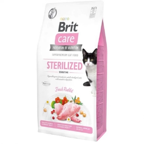 BRIT CARE Sterilised barība sterilizētiem kaķiem, trusis, 2kg