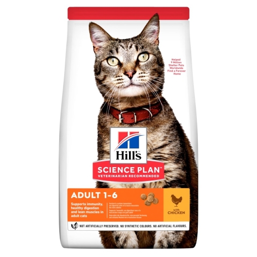 HILL'S SP Adult sausā barība kaķiem, vista, 10kg