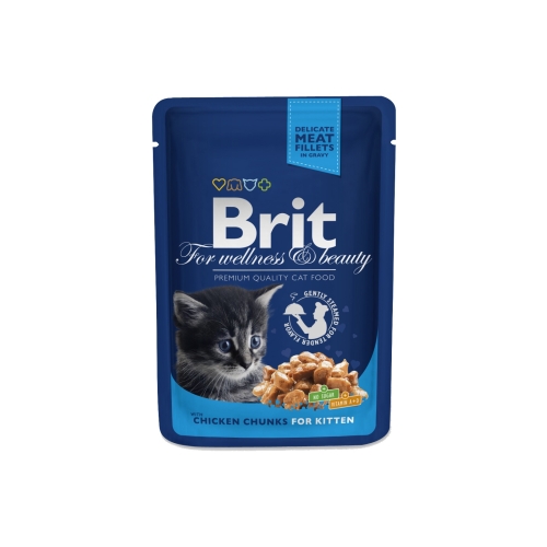 BRIT Premium mitrā barība kaķēniem, vista, 100g