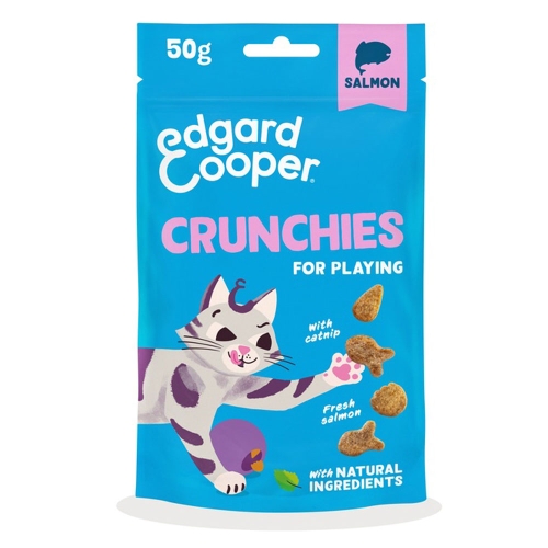 EDGARD COOPER Crunchies gardumi kaķiem, lasis, 50g