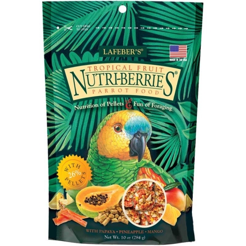 Nutri-Berries Tropical Fruit pilnvērtīga barība papagaiļiem 284g