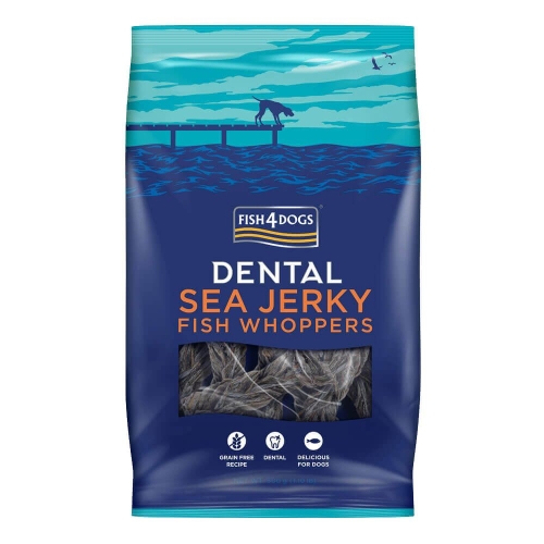 FISH4DOGS Dental Jerky Whoppers kārumi suņiem, 500g