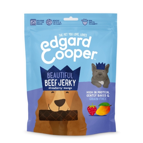 EDGARD COOPER suņu kārumi - liellopa vītinājums (džerki), 150g