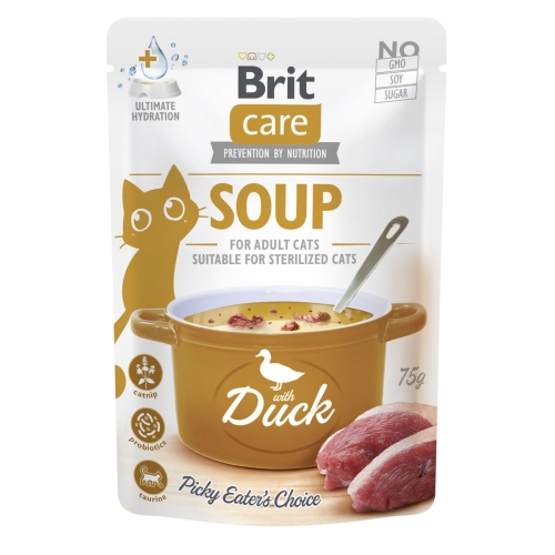 BRIT Care zupa kaķiem, pīle, 75g