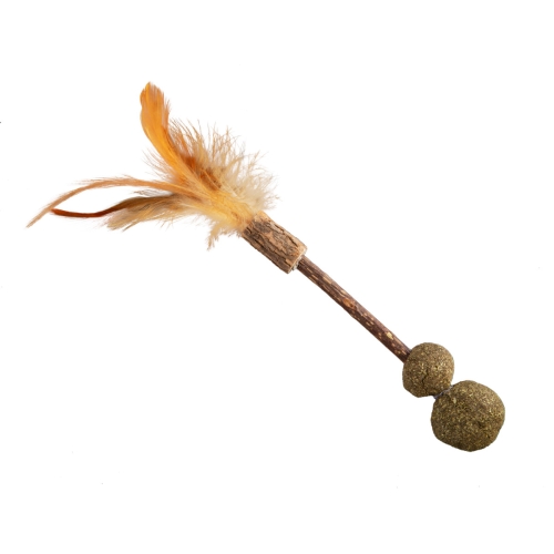 LITTLE&BIGGER Matatabi kāts ar spalvām un bumbiņām, rotaļlieta kaķiem