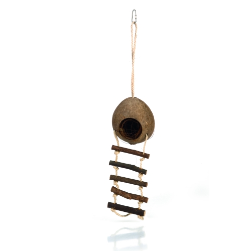 BEEZTEES kokosrieksta māja grauzējiem, ar kāpnēm, 30cm