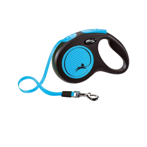 FLEXI Neon lentes veida pavada M/5m, dzeltena