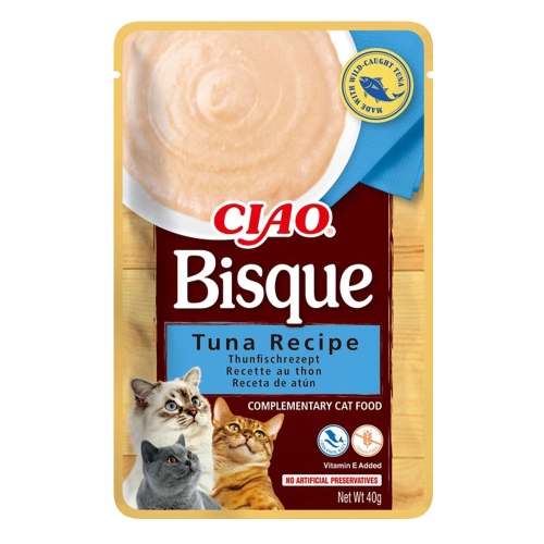 CHURU Ciao Bisque gardums kaķiem, tuncis, 40g