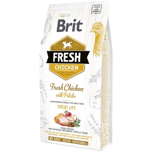 BRIT Fresh sausā barība suņiem vista/kartupeļi 2,5kg