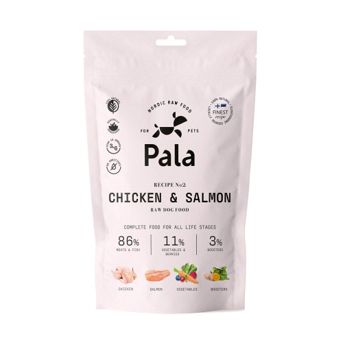 PALA Raw Food sausā barība suņiem vista/lasis 100 g