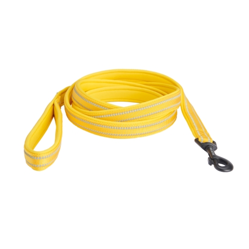 FEEL ACTIVE Padded pavada suņiem, 1 x 200 cm, dzeltena