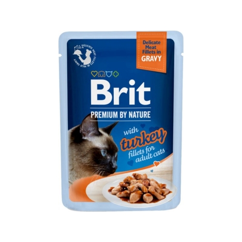 BRIT Premium mitrā barība kaķiem, tītars mērcē, 85g