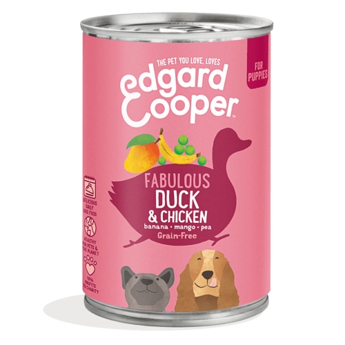 EDGARD COOPER mitrā barība kucēniem ar pīles un vistas gaļu, 400g