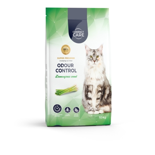 COMPACT CARE Odour Control pakaiši kaķiem, 10kg, citronzāle