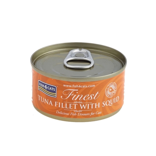 FISH4CATS mitrā barība kaķiem, tuncis/kalmāri, 70 g