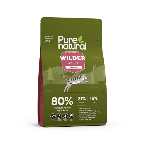 PURENATURAL Wilder sausā barība kaķiem, sarkanā gaļa, 2kg