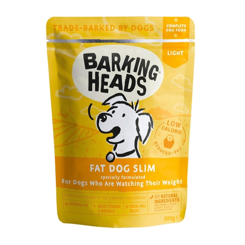 BARKING HEADS Fat Dog Slim mitrā barība suņiem,vista, 300g