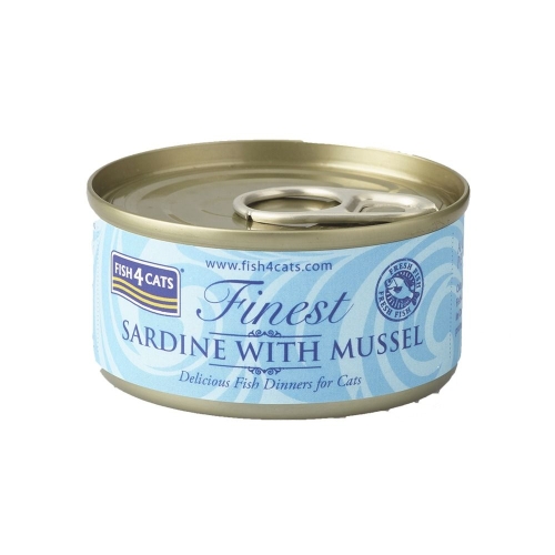 FISH4CATS mitrā barība ar sardīnēm un gliemenēm kaķiem, 70 g