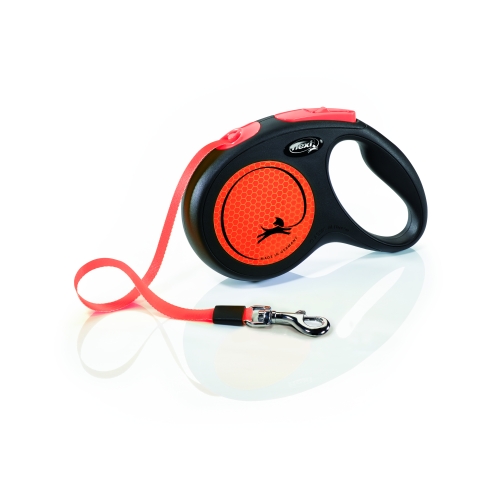 FLEXI Neon lentes veida pavada M/5m, oranža