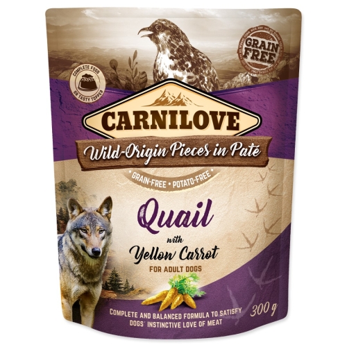 CARNILOVE mitrā barība suņiem burkāni/paipala 300g