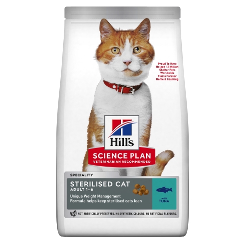 HILL'S SP Sterilised sausā barība kaķiem, tuncis, 3kg