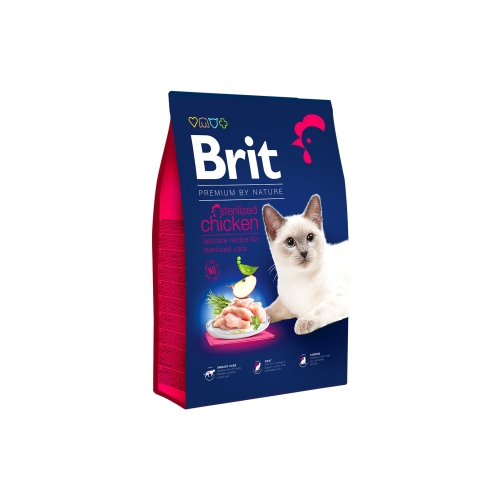 BRIT Premium sausā barība sterilizētiem kaķiem, vista, 300g