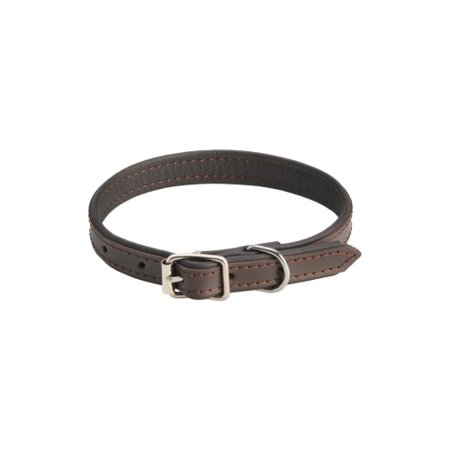 FEEL LEATHER Basic kakla siksna suņiem, 40cm, brūna