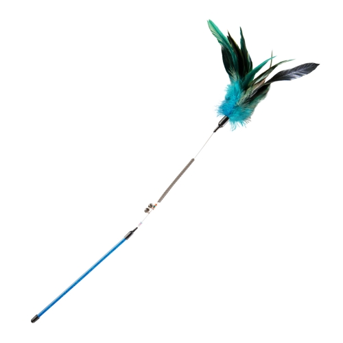 LITTLE&BIGGER Mystic kāts ar spalvām, rotaļlieta kaķiem, tirkīzs