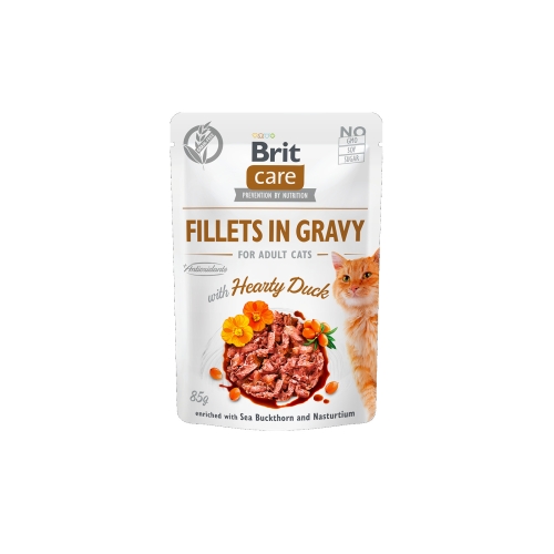 BRIT Care mitrā barība kaķiem, pīle mērcē, 85g