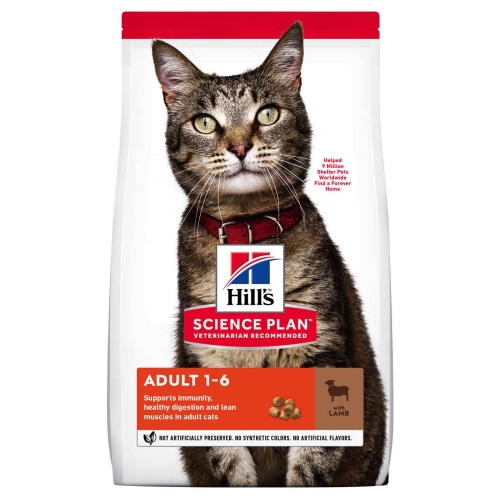 HILL'S SP Adult sausā barība kaķiem, jērs, 3kg