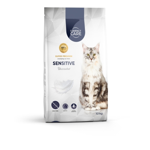 COMPACT CARE Sensitive pakaiši kaķiem, 10kg, bez aromāta