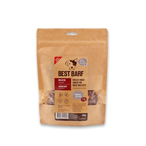 BEST BARF liofilizētas pīļu sirdis 100g