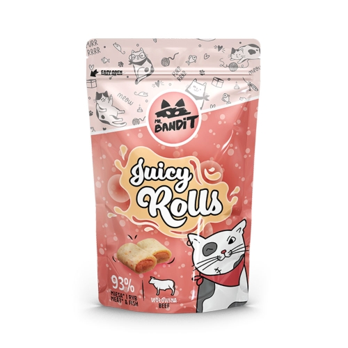 MR.BANDIT Juicy Rolls gardumi kaķiem, liellops, 40g