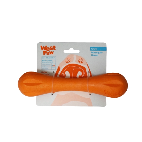 WEST PAW Hurley, rotaļlieta suņiem, L 21 cm, oranžā krāsā