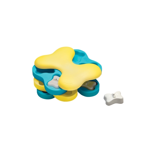 Nina Ottosson Tornado interaktīvā rotaļlieta suņiem, dzeltena/zila