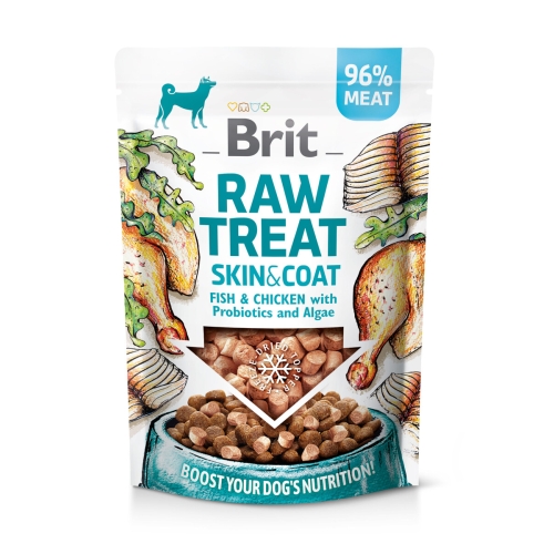 BRIT Raw Skin & Coat gardumi suņiem, vista/zivs, 40g