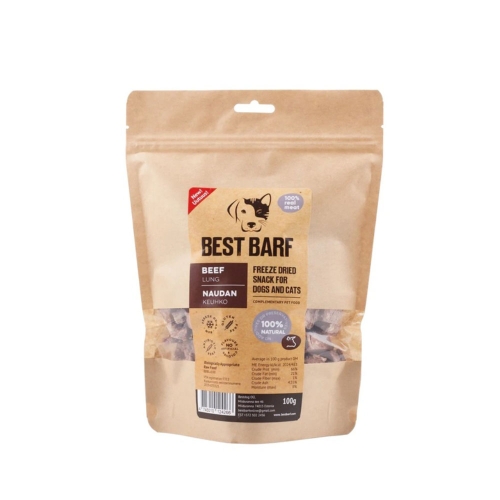 BEST BARF liofilizētas liellopa plaušas 100g