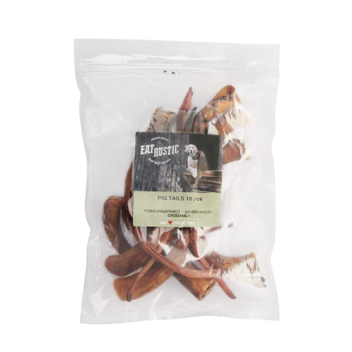 EAT RUSTIC gardums suņiem, cūkas aste, 250g