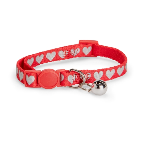 BASIC Lovely atstarojoša kaklasiksna kaķiem, 30cm, sarkana
