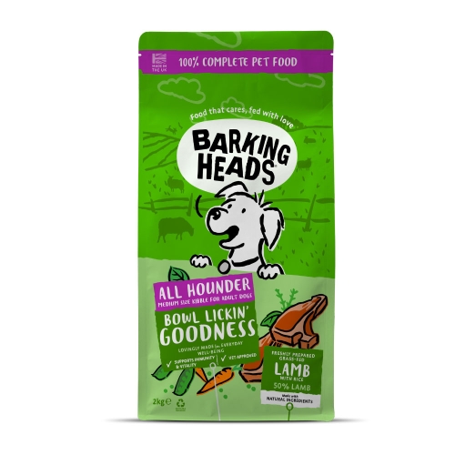 BARKING HEADS All Hounder Lamb sausā barība suņiem, jērs, 2kg