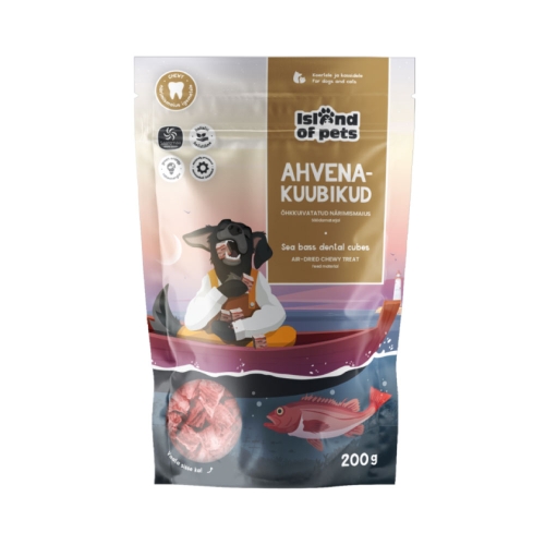 ISLAND OF PETS  jūras asara ādas kubiņi, 200g