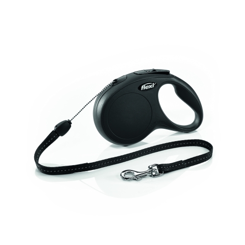 FLEXI Classic virves veida pavada S/8M, melna