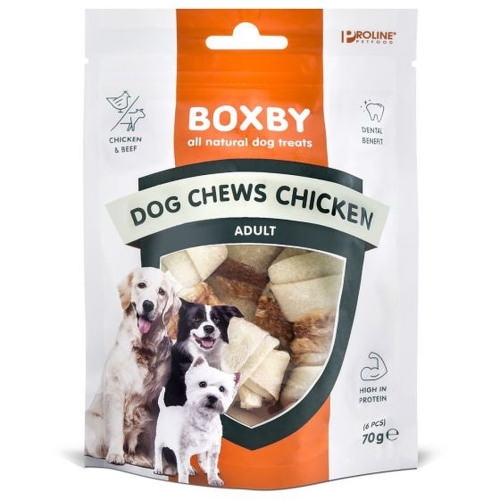 BOXBY graužams kārums suņiem Chew Sticks ar vistu, 70 g