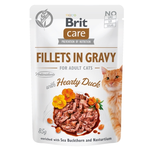 BRIT Care mitrā barība kaķiem, pīle mērcē, 85g