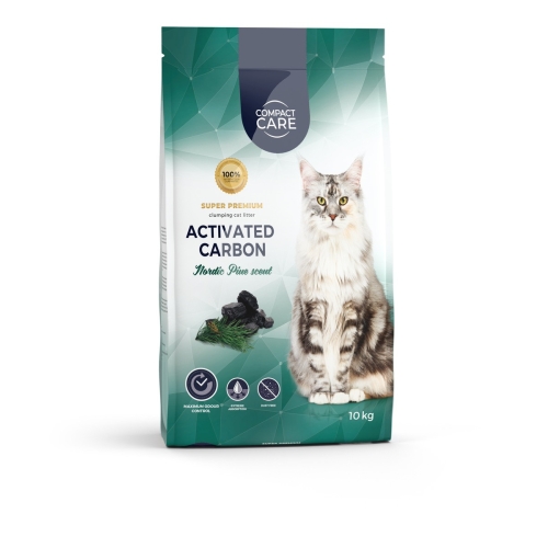COMPACT CARE Activated Carbon pakaiši kaķiem, 10kg, priede