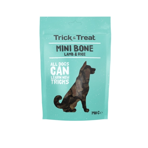 TRICK & TREAT Mini Bone gardumi suņiem, jērs/rīsi, 140g