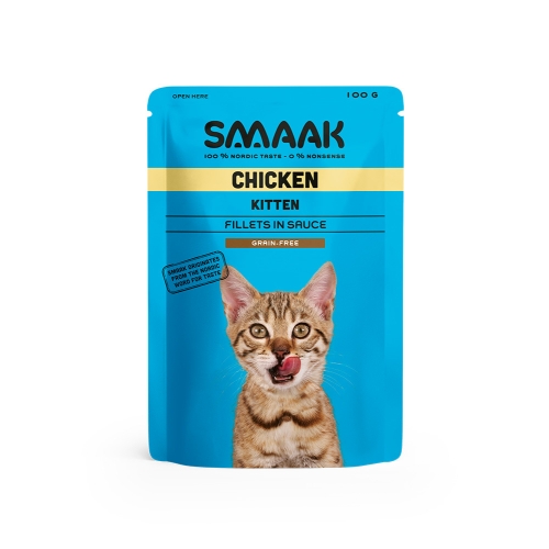 SMAAK mitrā barība kaķēniem, vista, 100g