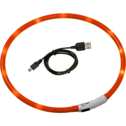 FLAMINGO Visio Led kakla siksna 70cm, sarkana