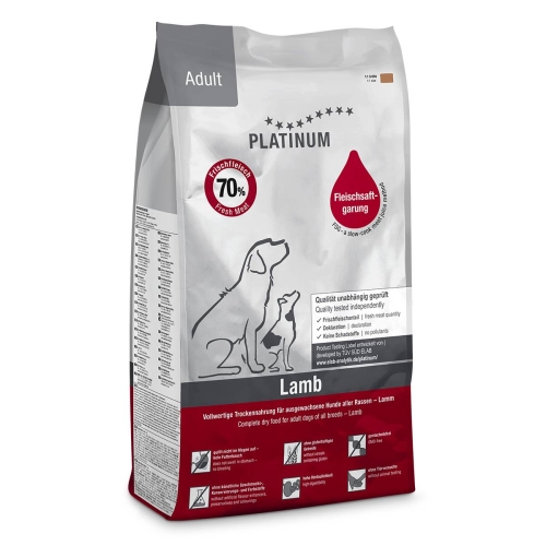 PLATINUM Adult sausā barība suņiem, jērs/rīsi, 5kg
